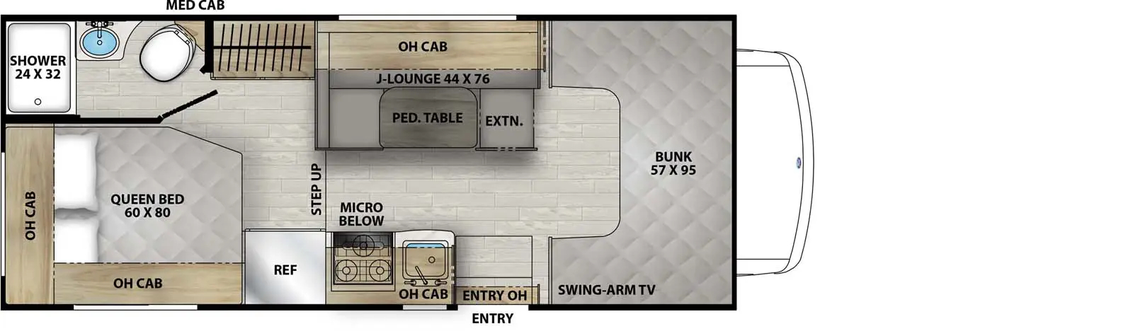 210QSS Chevy 3500 Floorplan Image